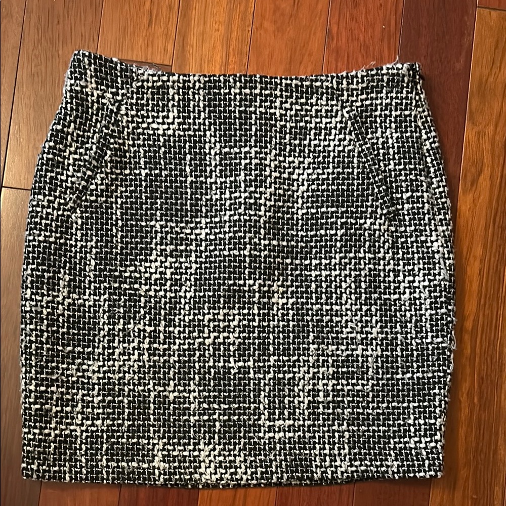 INC International Concepts Black and White Mini Pencil Skirt